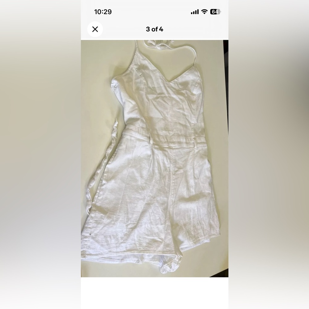 hollister california White Tie String Romper  Medium